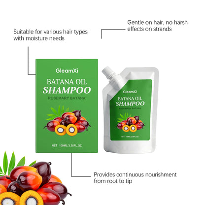 Batana Oil Shampoo - Nourishing Scalp, Smooth and Voluminous Hair, Daily Gentle Shampoo with Lasting Fragrance
