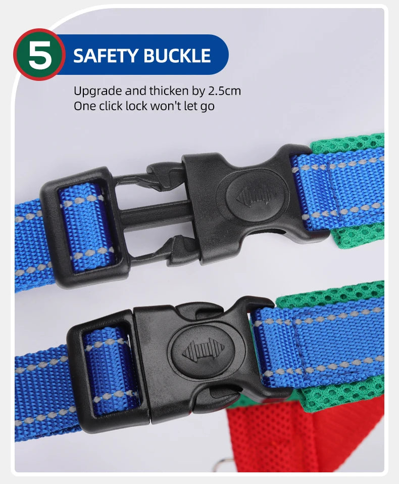 Dog Harness No Pull Saddle-Style Small Medium Dogs Walking No Choke Bichon Outdoor Safety Reflective Vest Pet Chest Harness