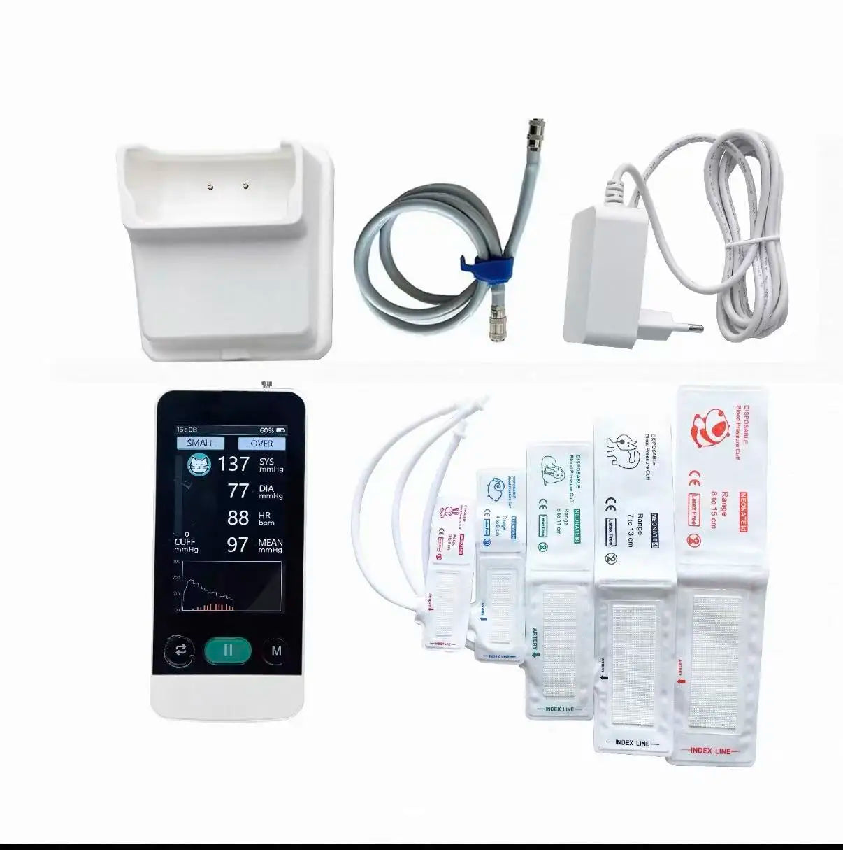 Veterinary Blood Pressure Monitor Handheld Pet Electronic Blood Pressure Meter Cat Dog Animal Blood Pressure Gauge