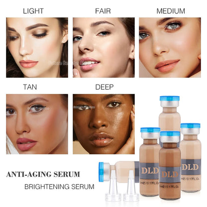 5ml Hyaluronic Acid Peptide Facial Serum BB Cream Glow Ampoule Kit Niacinamide Moisturizing Hydration Skin Rejuvenation Beauty