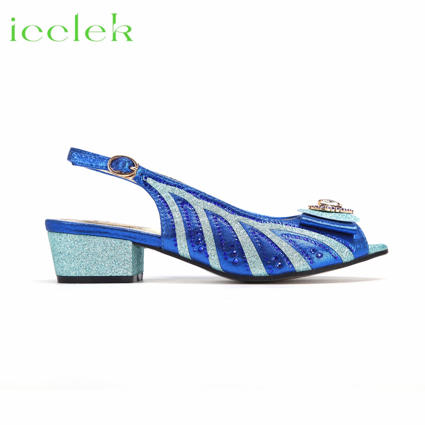 2024 New Arrival Elegant Style Fuchsia Color Low Heels Nigeria Popular Design African Ladies Shoes And Bag Set