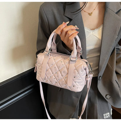 Light Luxury Rhinestone Women Handbags New Exquisite Fashion PU Leather Crossbody Bag Classic High Quality One Shoulder Pack