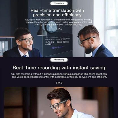 AI Smart Glasses 2026 New Men 800W Camera Color-Changing Translation Glasses Waterproof Call Photo Video Recording Sunglasses