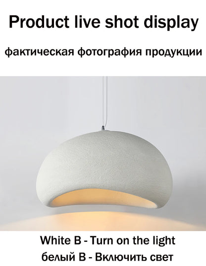 Nordic Wabi Sabi Pendant Lamps Dining Room Lighting Modern Living Room Bedroom LED Ceiling Chandelier Loft Lustre Hanging Lights