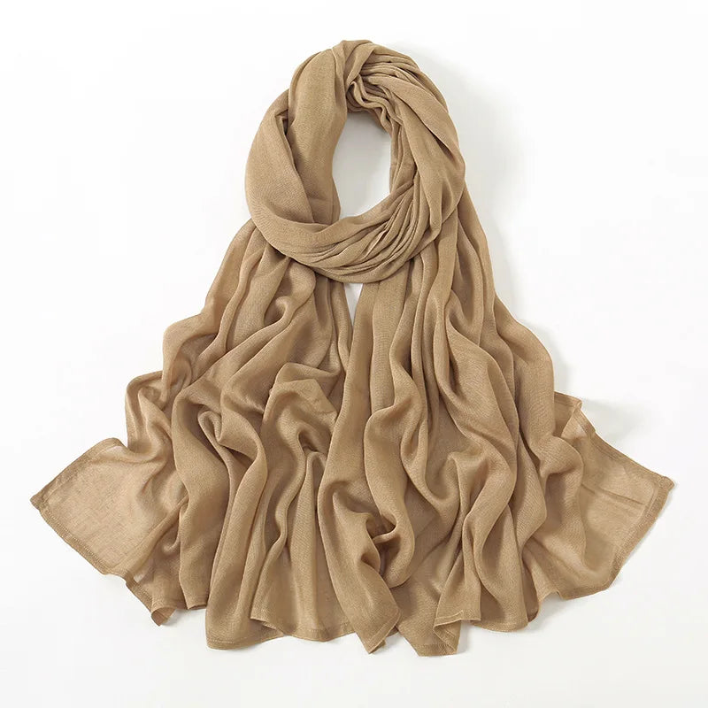 New Big Size Solid Rayon Modal Hijab Scarf Women Muslim Headscarf Wraps Shawl Femme Musulman Headband Islamic Turban 190*85cm