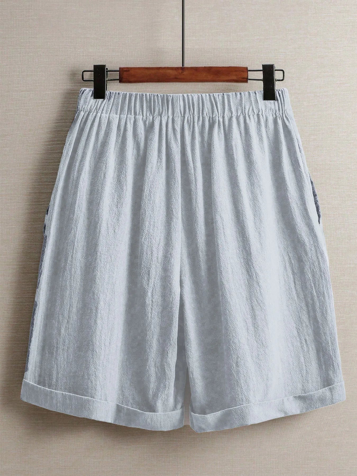 Summer women's thin five-point pants, wide-leg casual straight-leg high-waisted women's pants, fashionable outdoor sports pants
