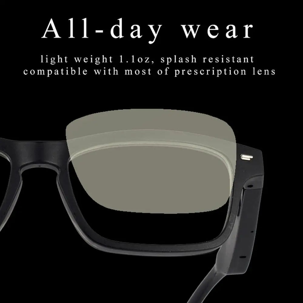 Smart Glasses Wireless BT 5.0 Hands-Free Calling Music Audio Sport Headset Eyewear Intelligent Eyeglasses IPX7 Waterproof