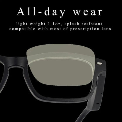 Smart Glasses Wireless BT 5.0 Hands-Free Calling Music Audio Sport Headset Eyewear Intelligent Eyeglasses IPX7 Waterproof
