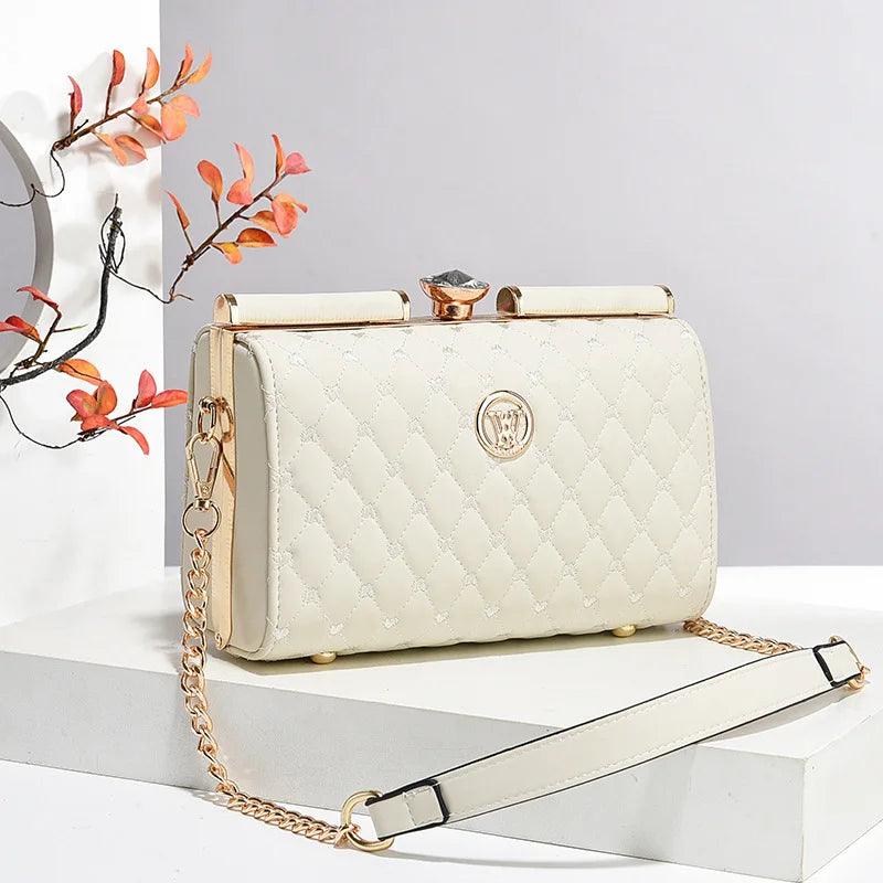 New Women Handbags Fashion Embossed Craftsmanship Portable Shoulder Bag Top-handle Diamond Ladies Bag Wedding Party Bags