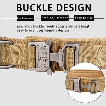 Strong Tactical Dog Collar Metal Buckle Collar for Dog Pet Product Nylon Medium Large Dog Training Neck Collars Pet Accessories