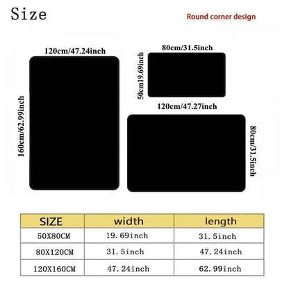 Black Series Carpets Live Room Floor Mat Home Decor Kids Room Play Carpet Table Chair Mat Easy To Clean Simple Pattern Rugs Gift