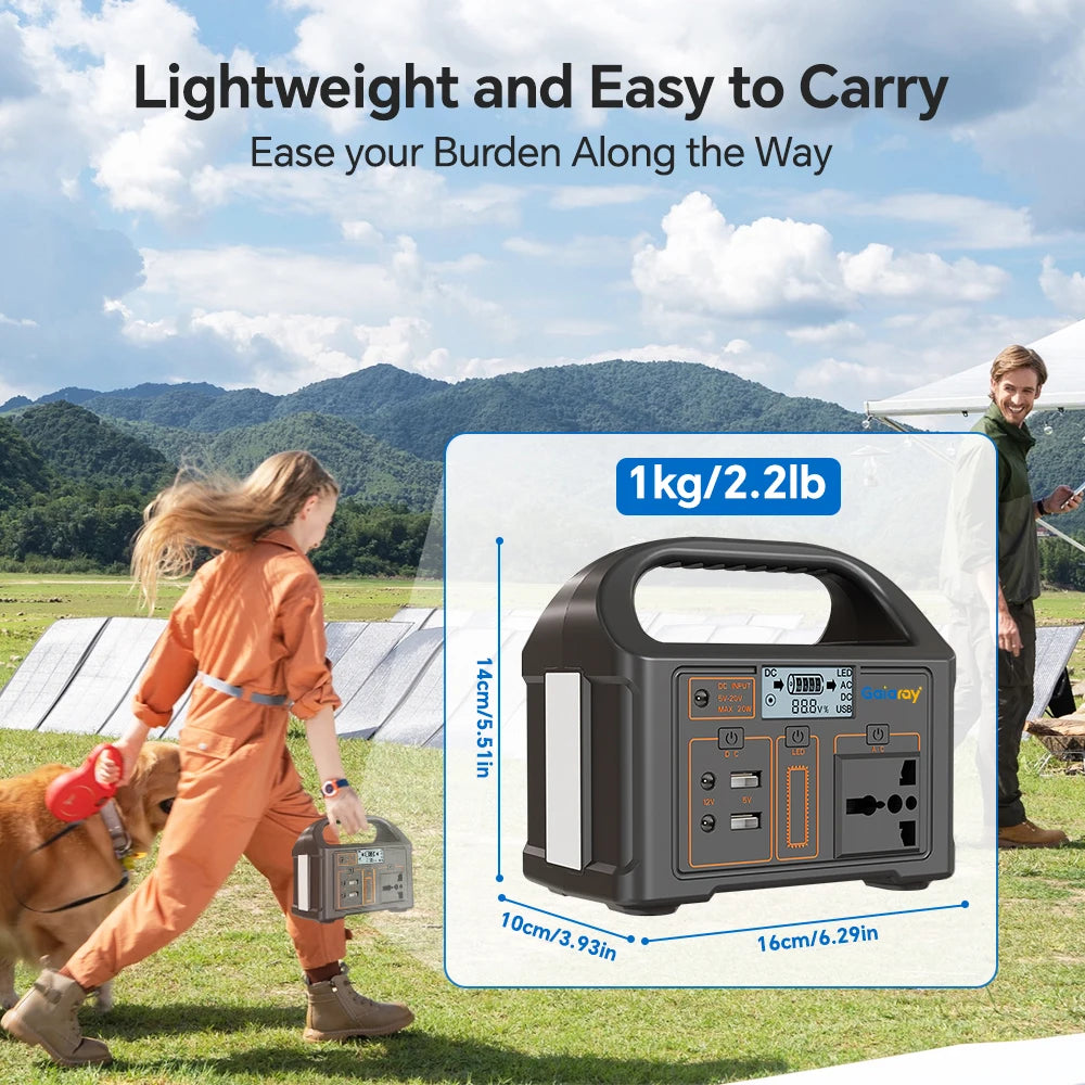 Gaiaray 100W Portable Power Station AC 220V 110V Solar Generator Outdoor Emergency Power Bank 76.8Wh LiFePO4 Battery For Camping