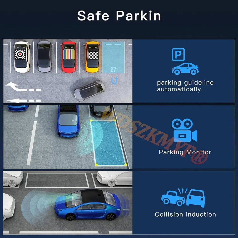 New 360 Degree 4CH Car Dvr HD 1080P Video Recorder WiFi Dashcam 24h Parking Monitor Front and Rear View Camera Car Recorder