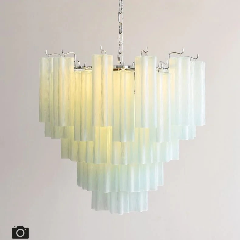 Designer Murano Ceiling Chandeliers Pink Colorful Glass LED Hanging Pendant Lights for Living Dining Room Bar Villa Art Lighting