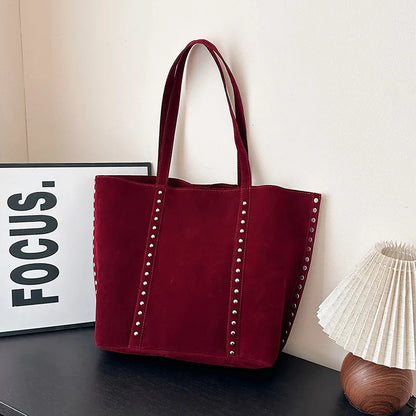 Fashion Microfiber Solid Sewing Shoulder Bags 2025 High Quality Retro Sweet Handbags Brand Sequined Large Capacity Bag for Women
