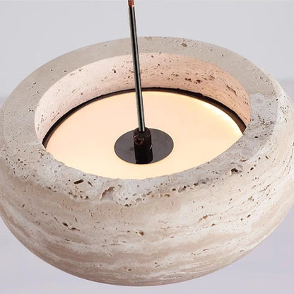 Japanese Wabi Sabi Stone Pendant Lamp for Bedroom Bedside Table Lights Minimalist Island Kitchen Dining Room Hanging Chandeliers