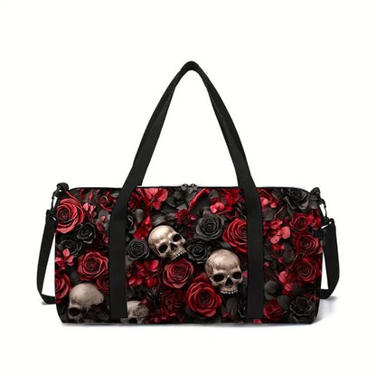 Classic Popular New skeleton 3D Printed Large Capacity Travel Bags Barrel Shape Crossbody Bag Outdoor Sports Bags Gym Yoga Bag