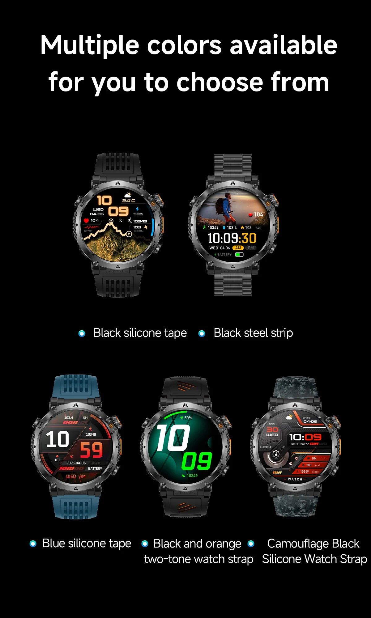COANR2026 New Military Smart Watch 850mAh Battery GPS trace Compass 3ATM Waterproof Tactics Sport Flashlight call SmartWatch Men