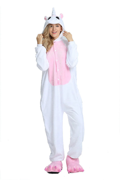 Women Cartoon Onesies Animal Pajamas Kigurumi Unicorn Onesie For Adults Long Sleeve Pyjamas Halloween Anime Cosplay Costumes