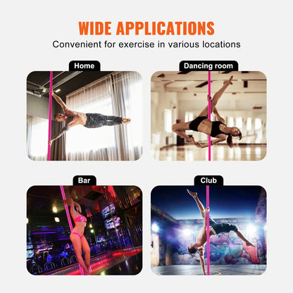 SIHAO Stainless Steel Silicone Tube Spinning  Dance Pole  — Fitness Equipment for Pole Dancing, Perfect for Home, Bar, and Gym Exercise