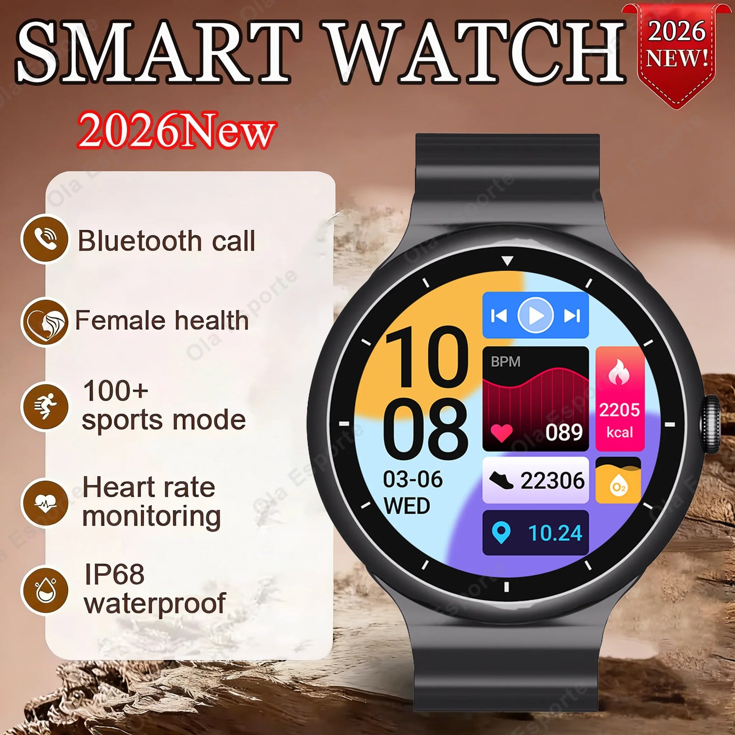 Multifunctional Smart Watch Men Women IP68 Waterproof Multi-sport modes Watch Heart Rate Blood Oxygen Monitor Samrtwartch Hw12