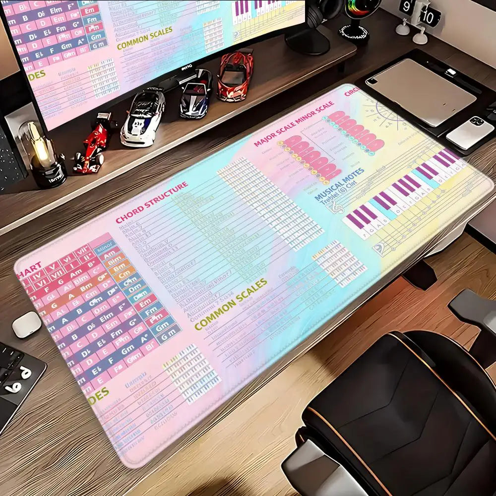 Music Theory Mouse Pad Shortcut Keys Mouse Pad Desk Mat Cheat Sheet HYBXAXC  Users Anti Slip Software Engineers Desk Pad