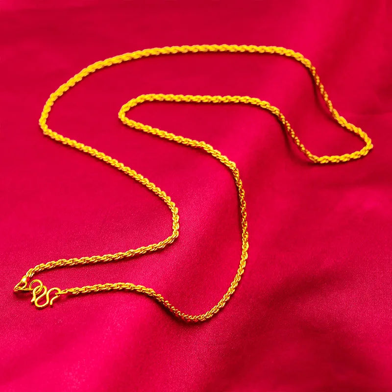 Twist Boss Chain Women's 24K Gold AU999 - Highly versatile twisted gold boss chain, fits all wrist sizes and shapes perfectly