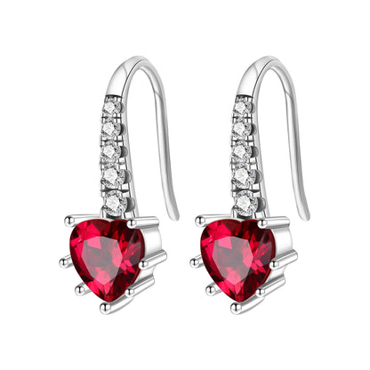 925 Sterling Silver Star Moon Heart Shape Earrings Jewelry Versatile Hoop Earrings For Women Jewelry Fine Birthday Party Gifts