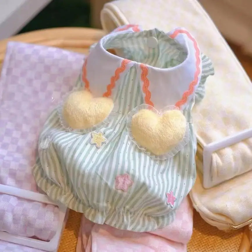 Summer Pet Dog Cat Clothes for Small Dogs Cats Bubble Puppy Princess Striped Dress Cats Kitten Rabbit Clothing Pet Supplies