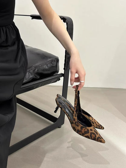 Luxury High Heels Sandals Women Sexy Pointed Toe Shoes for Woman Slippers New Party Shoes Pumps Elegant Slides Mujer Zapatos