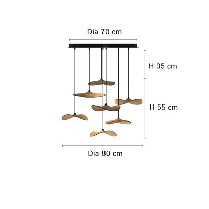 Designer Log Craft LED Ceiling Chandelier Living Room Tearoom Kitchen Table Lamps Bedroom Home Decoration Lighting Stair Lights
