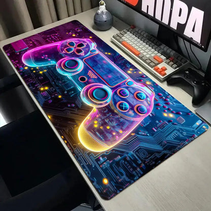 Cool game controller Mouse Pad Desk Mat with Stitched Edge xxl mousepads Rubber Anti-slip gamer Keyboard Rug gaming mats