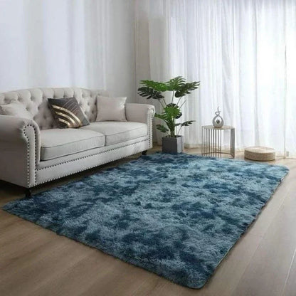 VIKAMA Black Fluffy Shaggy Rug Ultra Soft Plush Non-Slip Washable Carpet for Bedroom, Living Room, Cozy Home Decor