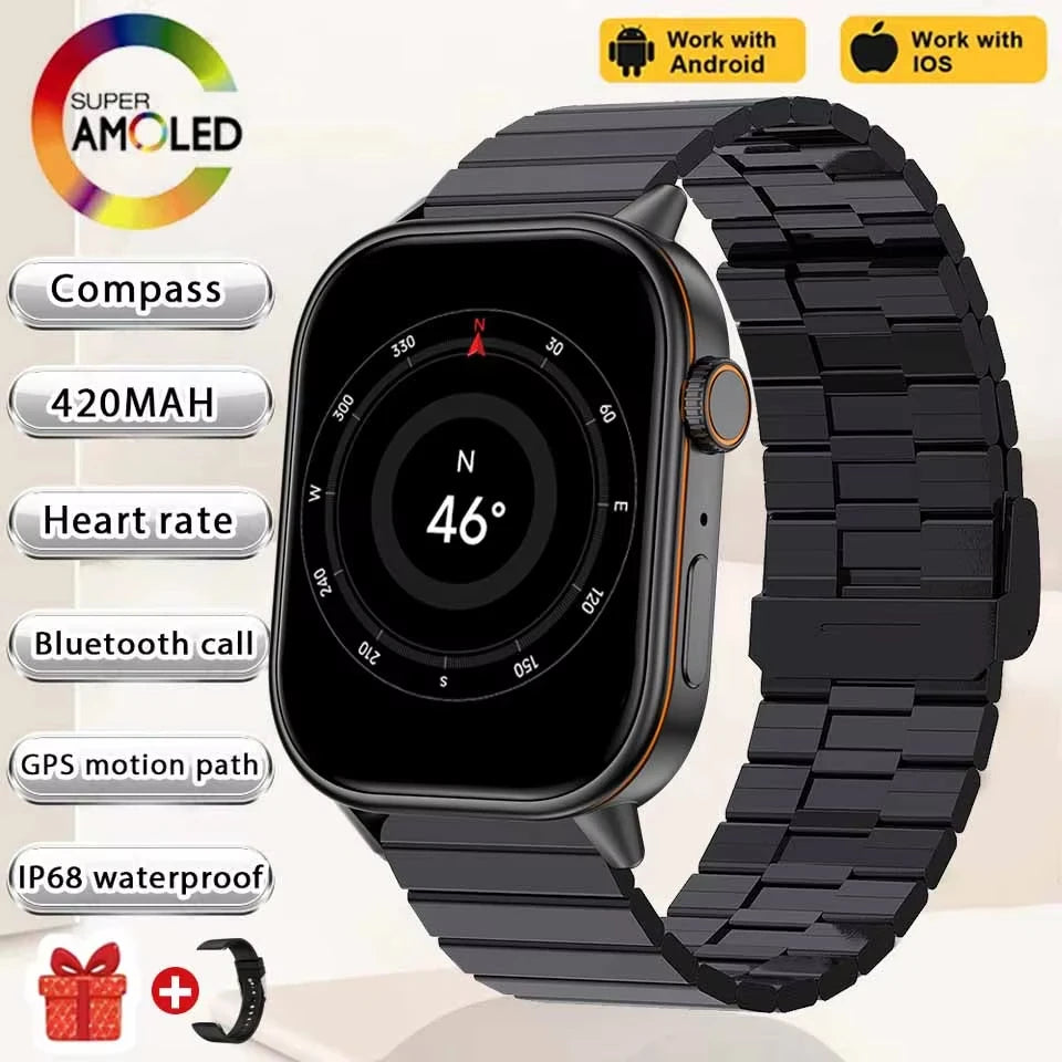 2026 New Multifunctional Smartwatch Women Gift Built-in GPS Bluetooth Call Music Fitness Sports Bracelet Sleep Monitor Watch Lad