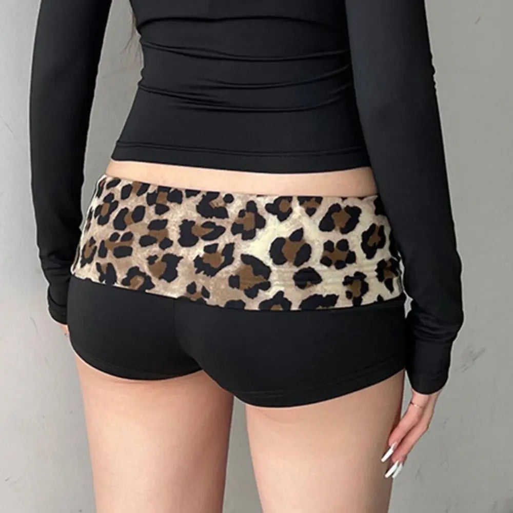 Trendy Print Skinny Shorts High Stretchy Slim Fit Booty Shorts Sexy Design Y2K Aesthetic Low Waist Shorts Summer Outfits