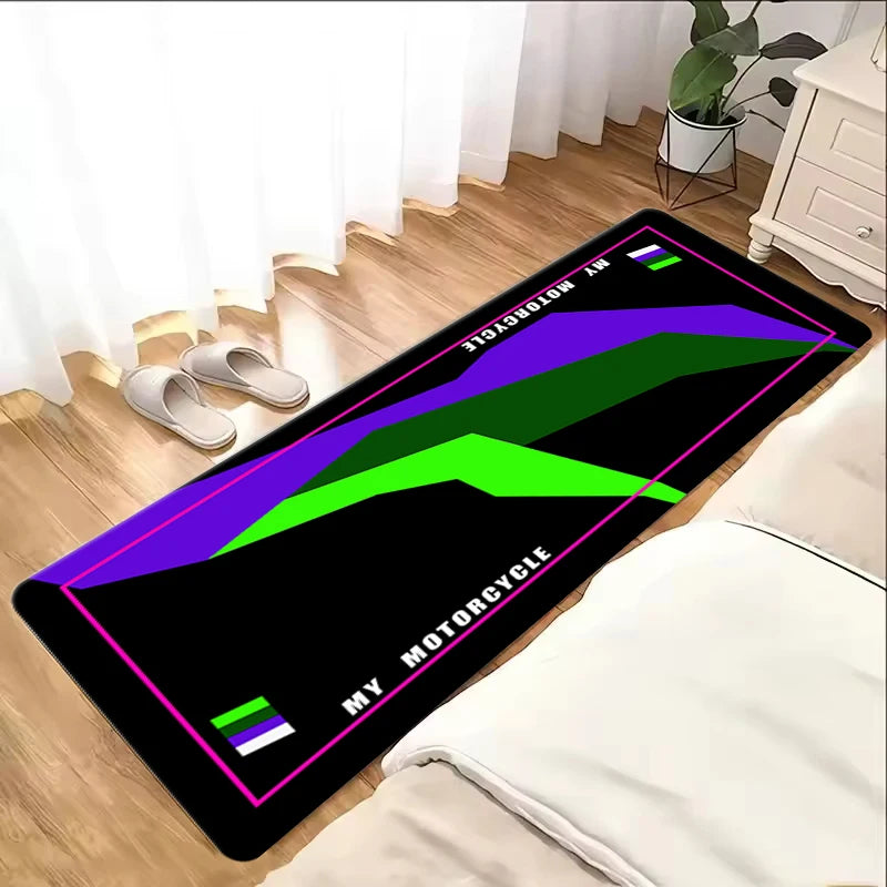 My Motorcycle Parking Carpet, Bedroom Mat, Racing Mat, Display Mat, Non-Slip Dirt-Resistant, Easy to Wash, Soft Mats
