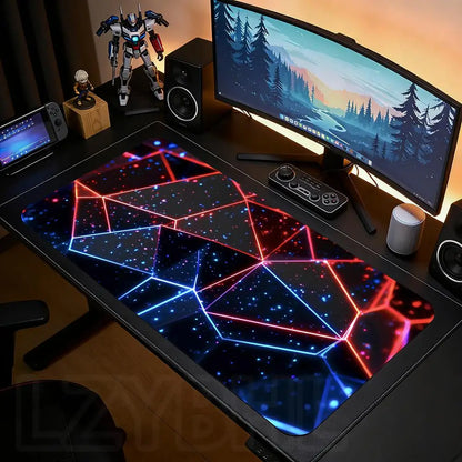 Cool Geometric Pattern 3D Mouse Pad XXL Computer Laptop Mousepads Office Large Gaming Mousepad Rubber Bottom Non-Slip Desk Mat