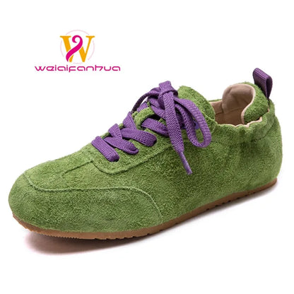 Women's 2026 New Suede Boodles Shoes, Women's Flat Training Shoes, Women's Sport Shoes Luxury Designer Shoes for Women
