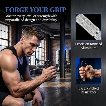 1PCS 50-350LB Metal Hand Gripper Strengthener Finger Exerciser Grip Strength Muscle Arms Trainer Recovery Wrist Gym Equipment
