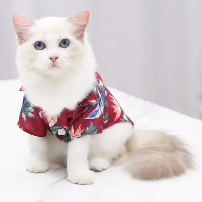 Hawaiian Style Pet Dog Clothe Summer SandBeach Dog Shirts for Small Medium Dogs Puppy Cat Clothing Ropa Perro Pug French Bulldog