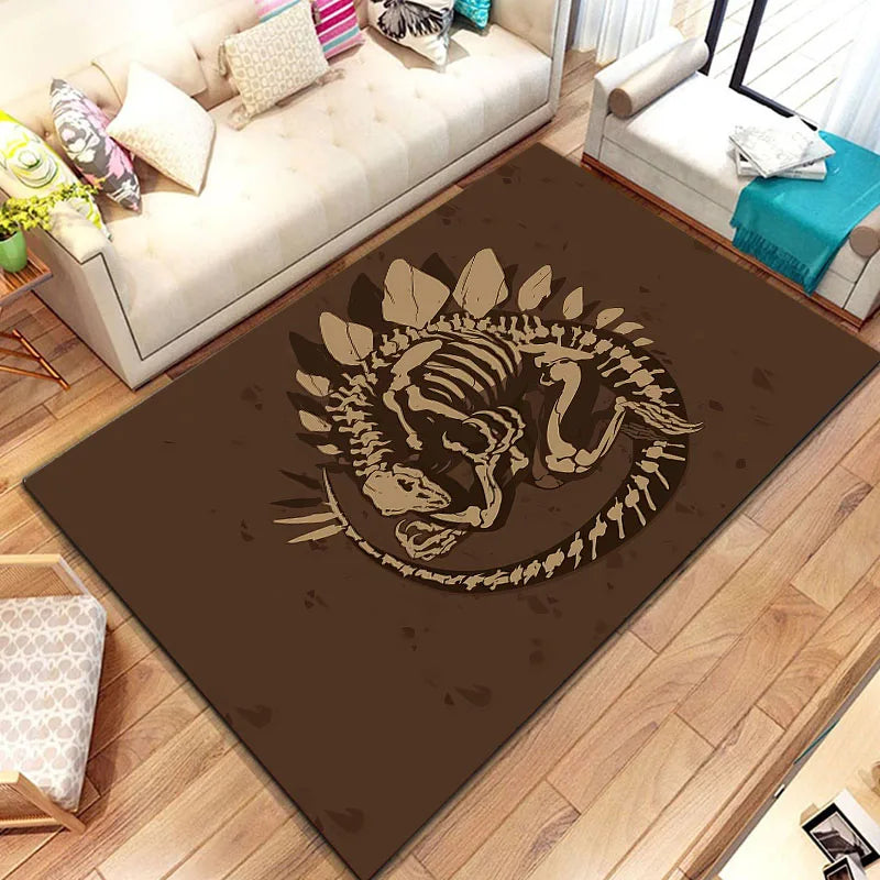 3D Dinosaur Fossil Art Pattern Rug Carpet for Living Room Bathroom Mat Creative Doormat Carpet for Bedroom Home Decor  Коврик