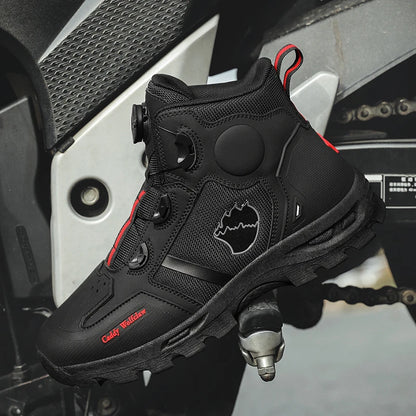 Motorcycle Riding Men Boots Waterproof Motocross Cycling Shoes Off-Road Motorbike Racing Anti-drop Breathable Equipment Soft