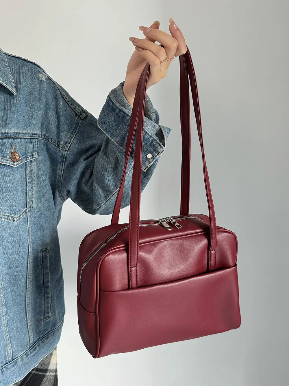 CGCBAG Vintage Designer Luxury Women Tote Bag Casual Lage Capacity Female Shoulder Bag High Quality PU Leather Ladies Handbags