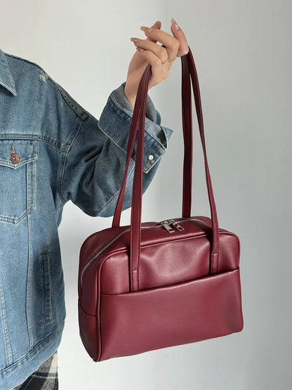 CGCBAG Vintage Designer Luxury Women Tote Bag Casual Lage Capacity Female Shoulder Bag High Quality PU Leather Ladies Handbags