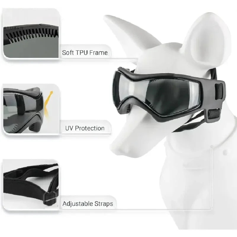 Dog Helmet and Dog Goggles for Small Dogs-Pet Motorcycle Helmet Hat with Ear Holes Adjustable Straps for Puppy Riding