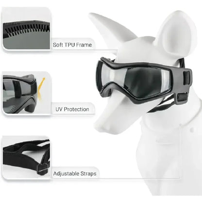 Dog Helmet and Dog Goggles for Small Dogs-Pet Motorcycle Helmet Hat with Ear Holes Adjustable Straps for Puppy Riding