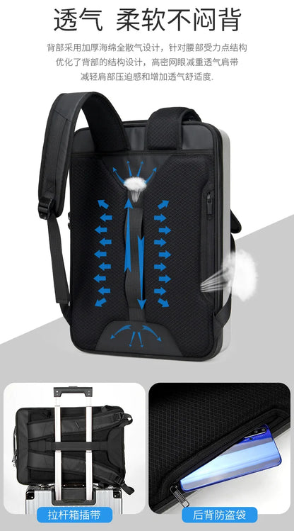 Gaming Laptop Backpack Anti-theft Waterproof Backpack USB Men's PC Hard Shell Business Travel Backpack Stereotype Game Bag 17.3