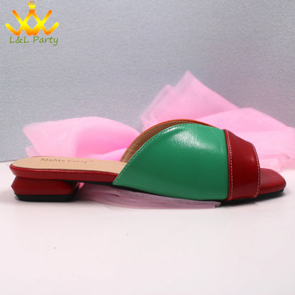 2024 Summer New Fashion Italian Women Shoes and Bag Set in Dark Purple Color Mature Style Comfortable Heels for Wedding