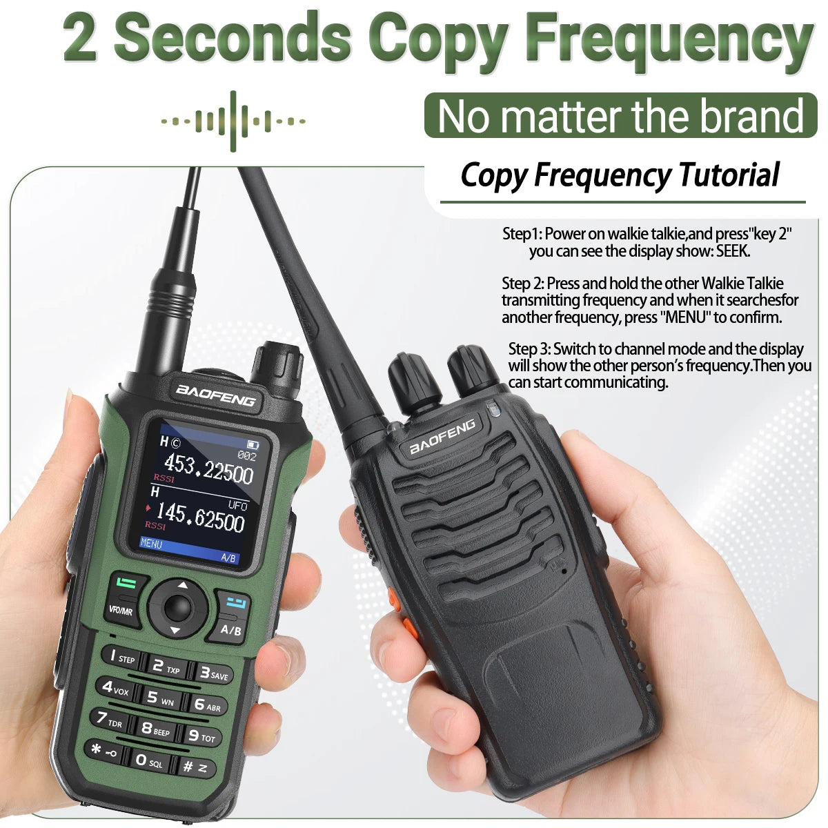 Baofeng UV-21 PRO Walkie Talkie V2 Long Range Multi-band Portable Ham Two Way Radio Wireless Copy Frequency Type-C For Hunting