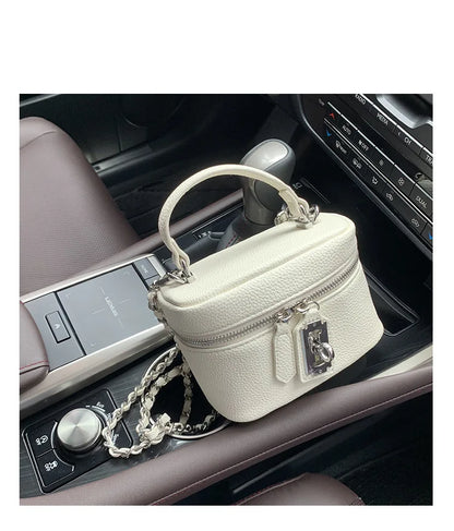 Women Square Handbags 2024 Summer Fashion Chains Crossbody Bags Texture PU Shoulder Bag Elegant Chic Mini Mobile Phone Bags